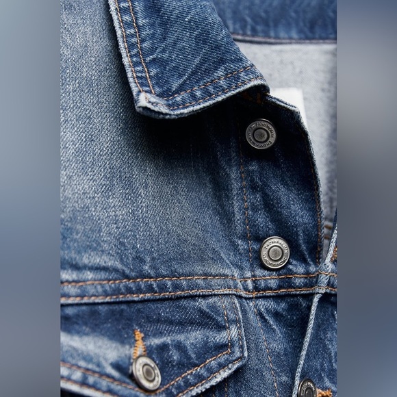 NWT. Zara Blue Denim Layered Mini Dress. Size S. - Picture 9 of 13